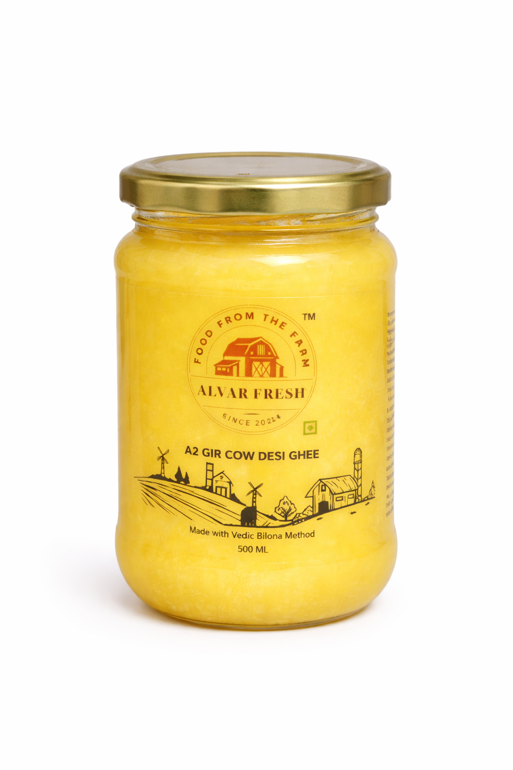 Alvar Fresh Bilona Desi Ghee – 500 ML - Image 2